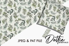 Green Botanical Leaves Repeat Seamless Pattern - Digital Product Image 2