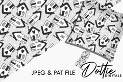 Black Grey Home Sweet Home Repeat Seamless Pattern - Digital Product Image 2