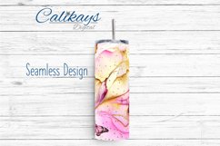 Pink Alcohol Ink Sublimation Tumbler Design - Add Name Text Product Image 2