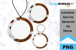 Sublimation Brown Cowhide - Car Coaster- Car Charm Product Image 2