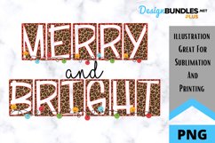 Christmas Sublimation Merry and Bright - Christmas PNG Product Image 1