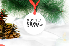 Let It Snow SVG Cut File, Winter Snowflake Design Product Image 4