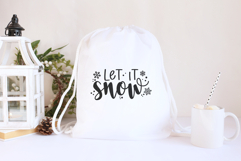 Let It Snow SVG Cut File, Winter Snowflake Design Product Image 5