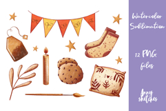 Hygge PNG Clipart. Cute Autumn cozy Illustrations Collection Product Image 1