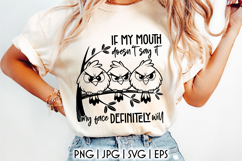 Sarcastic Bird SVG, Funny Bird Cut File, Sarcasm Saying PNG Product Image 1