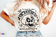 Sarcastic SVG, Snarky Skull SVG, Funny Quotes PNG Product Image 1