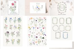 Summer Wildflowers Watercolor Clipart Product Image 10