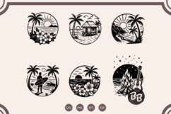 Beach SVG Bundle - Tropical Summer Clipart, PNG, DXF Product Image 4