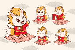 10 Cute Kirin Lunar New Year SVG &amp; Clipart Set Product Image 2