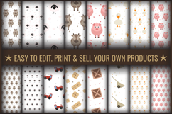 Cute Farm Animals Seamless Pattern Bundle for Nursery Product Image 2