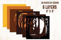 Halloween Shadow Box Laser Cut 3D Layered Papercut Product Image 2