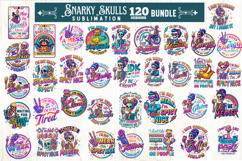 Funny Skeletons Sarcastic Retro 120 PNG Sublimation Product Image 3