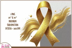 Childhood Cancer Awareness Ribbon, Gold Ribbon Cancer png Product Image 2