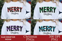Plaid Merry Christmas PNG, Buffalo Plaid Merry Christmas png Product Image 1