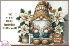 Merry Christmas Gnomie png, Christmas Gnome sublimation png Product Image 1
