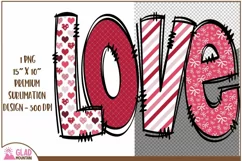 Valentine Love PNG Designs For Sublimation, Love Letters Product Image 1