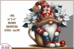 Christmas Gnome png, Christmas Gnome mug sublimation png Product Image 1