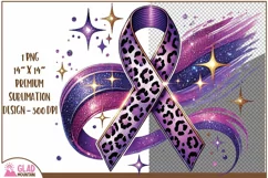 Epilepsy Awareness Ribbon png, Pancreatic Cancer Glitter png Product Image 2