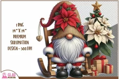 Santa Christmas Gnome png, Christmas Gnome sublimation png Product Image 1