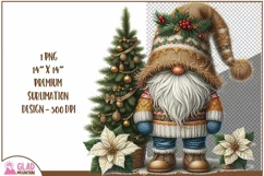 Christmas Gnome sublimation png, Christmas Gnome Clipart Product Image 1