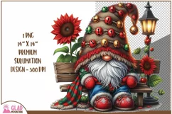 Christmas Gnome png, Christmas Jingle Bells Gnome design png Product Image 1