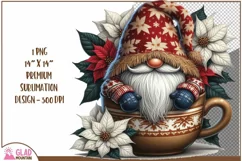 Christmas Gnome png, Christmas Gnome mug sublimation png Product Image 1
