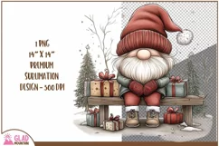 Christmas Gnome sublimation png, Christmas Gnome clipart Product Image 1