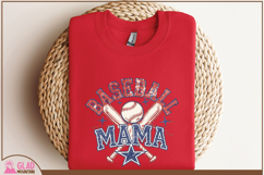 Retro Baseball Mama, Vintage Baseball Mama distressed png Product Image 6