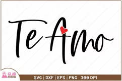 Te amo svg, I love you in spanish, Valentine's Day Product Image 1