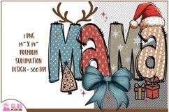 Boho Christmas Mama png, Retro Christmas Mama sublimation Product Image 2