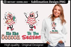 Tis the Season Christmas PNG File, Retro Chistmas Product Image 1