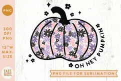 Oh hey pumpkin PNG file for sublimation - boho halloween Product Image 1