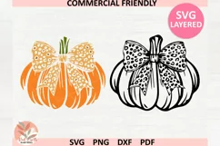 Leopard Coquette Bow Pumpkin svg Png,cheetah coqquette svg Product Image 2