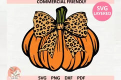 Leopard Coquette Bow Pumpkin svg Png,cheetah coqquette svg Product Image 1