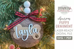 Pet Ornament Laser-Ready File, Dog Christmas Ornament SVG Product Image 1
