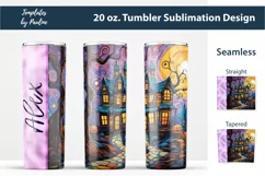 Halloween Custom Name Tumbler Wrap, Add Your Name Tumbler Product Image 1