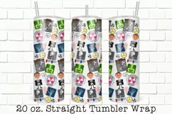 Radiology Tumbler Wrap, Sublimation, Xray Tumbler Wrap, PNG Product Image 1