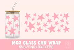 Stars Glass Can Wrap SVG, DXF, PNG, EPS Product Image 1
