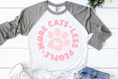 Less People More Cats SVG, DXF, PNG, EPS Product Image 2