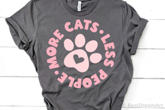 Less People More Cats SVG, DXF, PNG, EPS Product Image 3