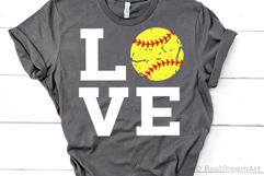 Love Softball SVG, DXF, PNG, EPS Product Image 2