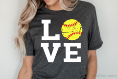 Love Softball SVG, DXF, PNG, EPS Product Image 1