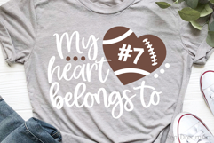 My Heart Belongs to Football SVG, DXF, PNG, EPS Product Image 1