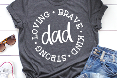 Dad Brave Kind Strong SVG, DXF, PNG, EPS Product Image 1