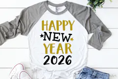 Happy New Year 2026 SVG, DXF, PNG, EPS Product Image 2