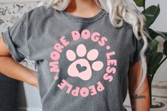 Less People More Dogs SVG, DXF, PNG, EPS Product Image 1