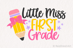 Little Miss First Grade SVG, DXF, EPS, PNG Product Image 3