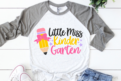 Little Miss Kindergarten SVG, DXF, EPS, PNG Product Image 3