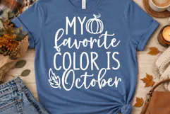 My Favorite Color is October SVG, DXF, PNG, EPS Product Image 2