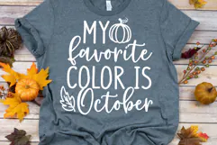 My Favorite Color is October SVG, DXF, PNG, EPS Product Image 3